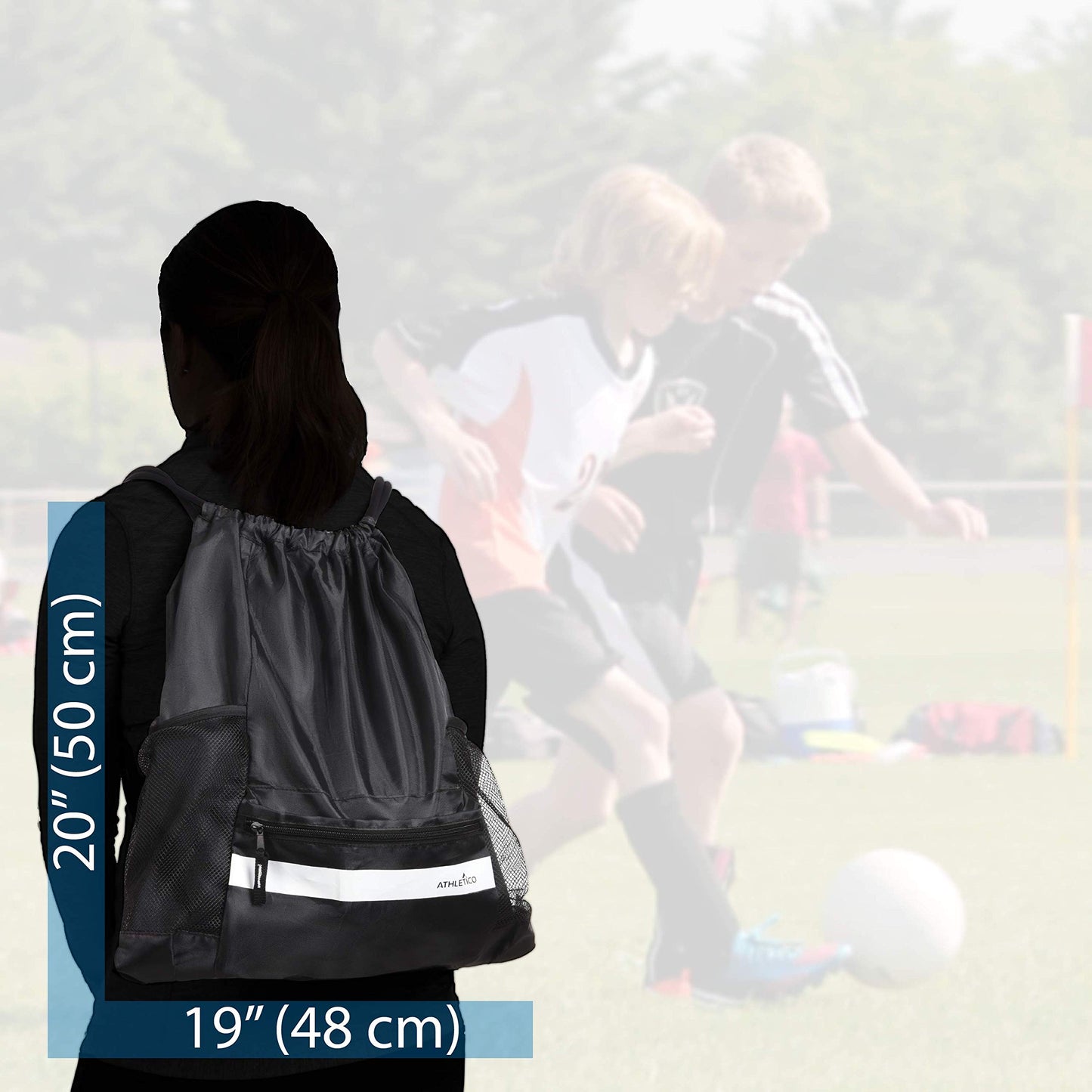 Athletico Drawstring Soccer Bag - Soccer Backpack For Boys or Girls Can Also Carry Basketball or Volleyball