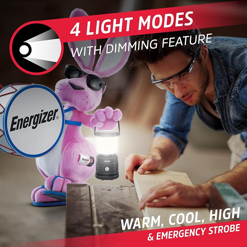 Energizer LED Lantern X1500 — 2-Pack, IPX4 Water Resistant, 1500 Lumen Camping Lights