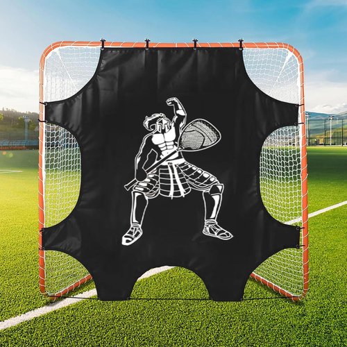Sharellon Black Lacrosse Goal Shooting Target Fits Standard 6×6FT Lacrosse Goal Lacrosse Backstop,Lacrosse Net Shooting Target for Hitting Practice, Includes 12 Bungee Cords 7 Throwing Targets
