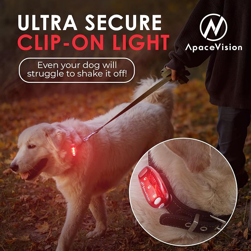 EverLightFX USB Rechargeable LED Safety Light 2 Pack – Red Clip-On Strobe Light