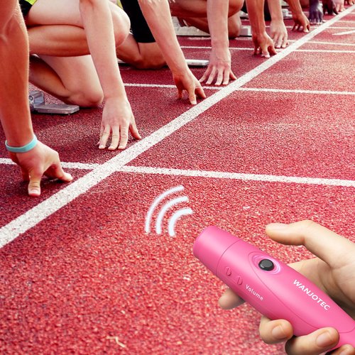 WANJOTEC Electronic Whistle for Teacher Coache, 3 Tones Adjustable 130db Loudest High Volume Handheld Emergency Electric Whistles for Referee, P.E.Outdoor Sports Whistles with Lanyard (Pink)