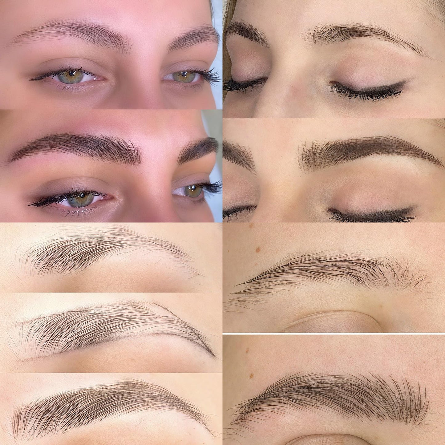 Pudaier Eyebrow Pen, Waterproof Microblading Eyebrow Pencil, 2-in-1 Dual-Ended 4 Tip Eye Brow Makeup Pen for Women with Precise Curved Brush-Tip Create Natural Hair-Like Brows, Last All-Day
