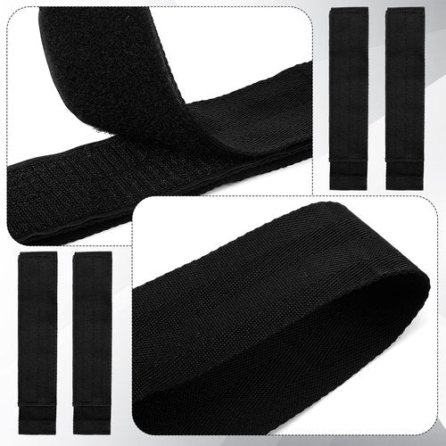 Arrowbash 4 Pcs Fishing Rod Straps for Boat Deck 28.1'' Nylon Rod Straps( up to 5) with 24 Screws Secure for Fishing Boat Accessories, Black