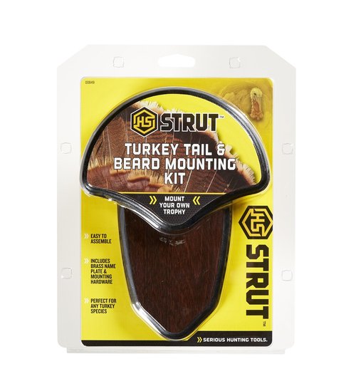 HUNTERS SPECIALTIES Strut Turkey Tail & Beard Mounting Kit - Durable Easy To Assemble Trophy Mount Kit With Hardware Included