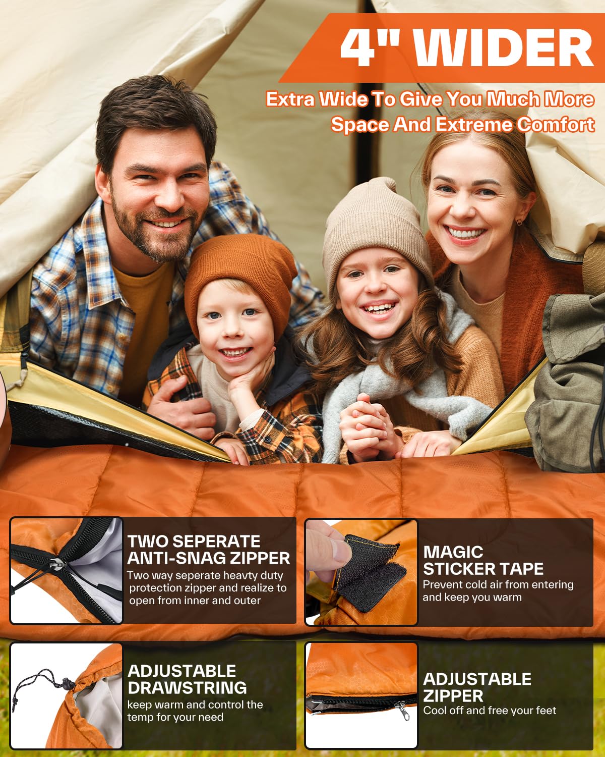 Sportneer Sleeping Bag for Adults, 3 Season Lightweight Camping Sleeping Bag, 50°F–68°F Rated Warm Weather for Backpacking Hiking, 87" x 33.5", 3.3 lbs, with Storage Bag