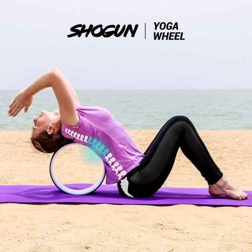 Shogun Yoga Wheel Roller for Back Pain Relief - Back Roller Wheel Stretching Device for Back Pain Relief - Back Cracking Wheel Perfect for Spine Stretching, Improved Flexibility & Mobility