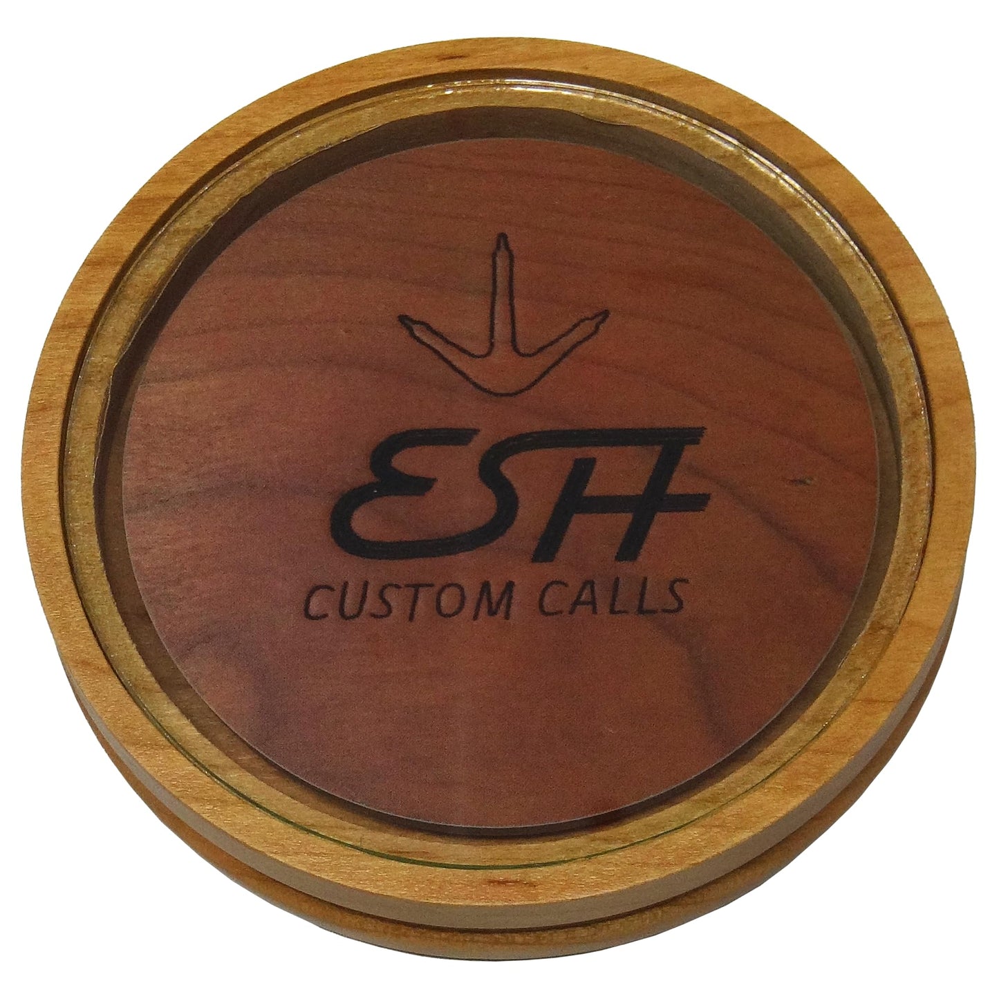 ESH Cherry Glass Turkey Pot Call with Dymondwood Striker – Glass Surface Friction Call for Turkey Hunting – Realistic Hen Sounds for Beginners & Experienced Hunters