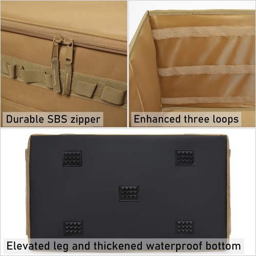 Lemubeane Tactical Camping Storage Bag Utility Tote Bag Organizer with Axe Holder & Shoulder Strap (OD Green, X-Large (57L))