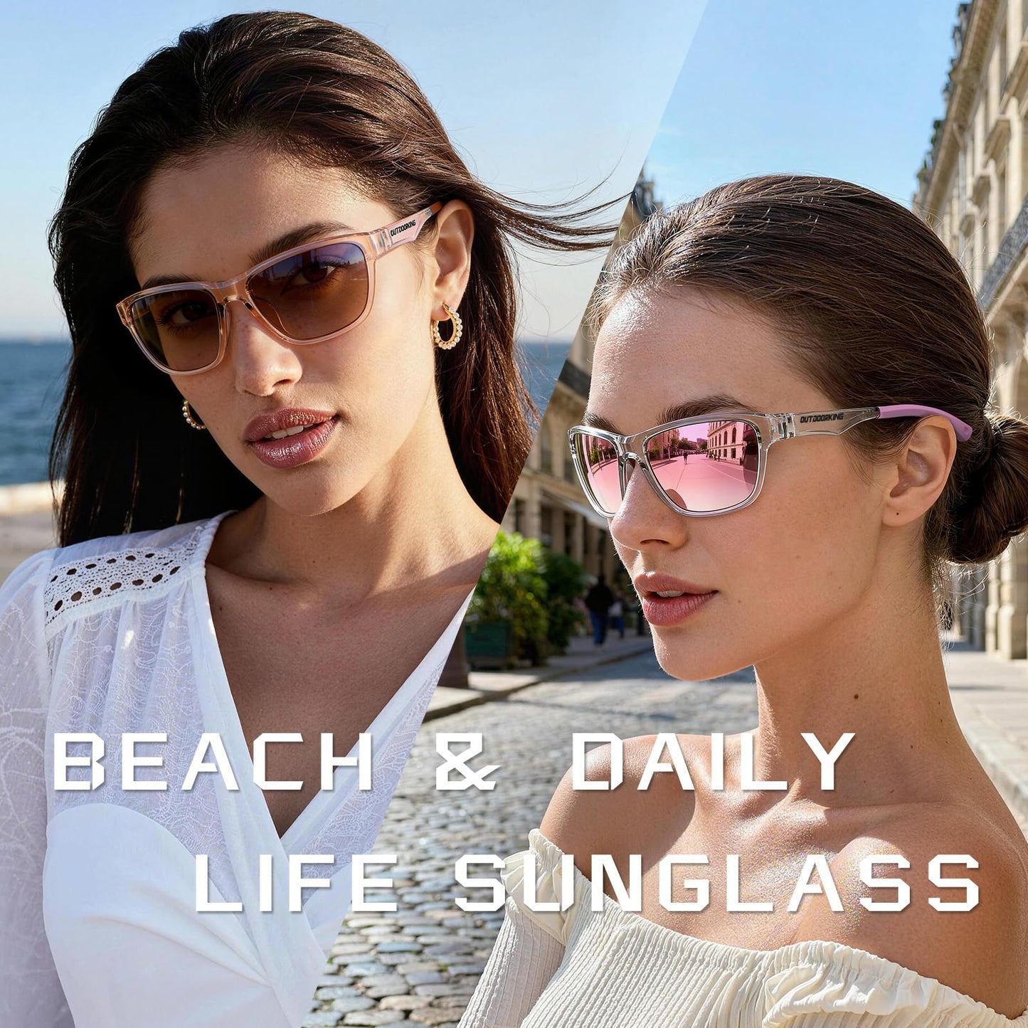 OUTDOORKING Polarized Running Sunglasses for Women Mens Sun Glasses for Cycling Fishing Driving Golf UV Protection