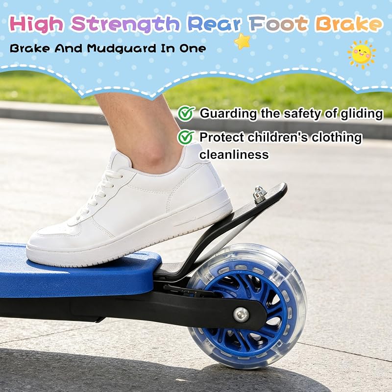 Toddler 3-Wheel Folding Scooter with LED Lights - 2-7 Years, Blue (Variation: Blue)