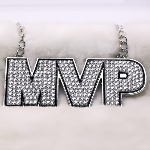 VERAMI MVP Medal, Champion MVP Chains Medal Necklace,Gold Champ Award Winner Prize Trophy Award Necklace For Adults Player Team Football Soccer Baseball Basketball Softball Fantasy Football