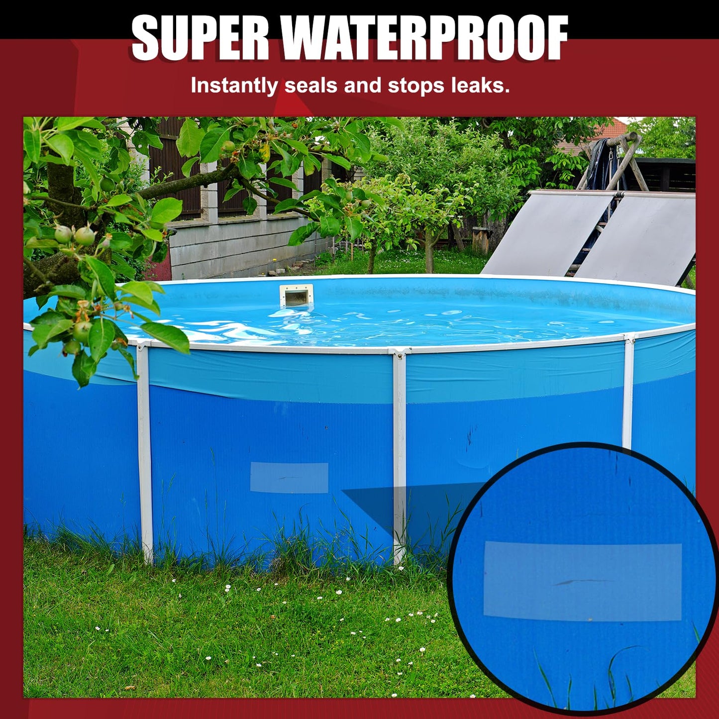 ETERART Waterproof Tape 4 Inch x 10 FT, Seal Tape Clean - Heavy Duty Leak Repair for Roof, Pipe, Boat, Hose & Outdoor Emergency Fix - Permanent Weather Resistant Seal