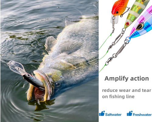 DAMIDEL 280Pcs/Box Stainless Steel Fishing Power Speed Clips (SS:100Pcs,S:100Pcs,M:60Pcs,L:20Pcs) High Strength Fishing Connector Swivels Snaps for Quick Change Lure Tackle Saltwater Freshwater
