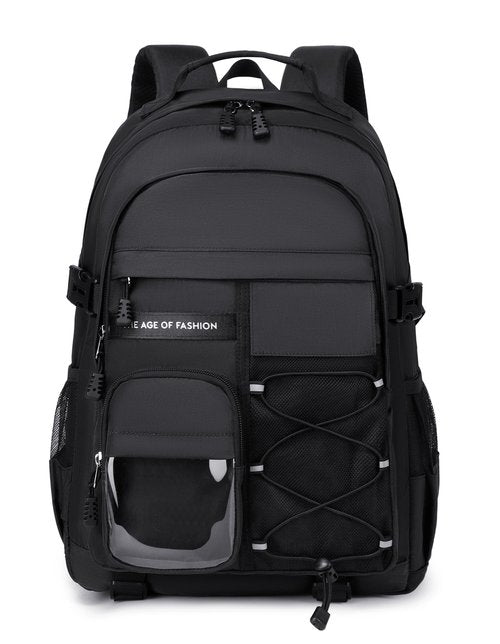 Laptop Backpack For Teen Boys Girls Durable Bookbag Middle High School Bag Women Men Waterproof Travel Daypack (BLack)
