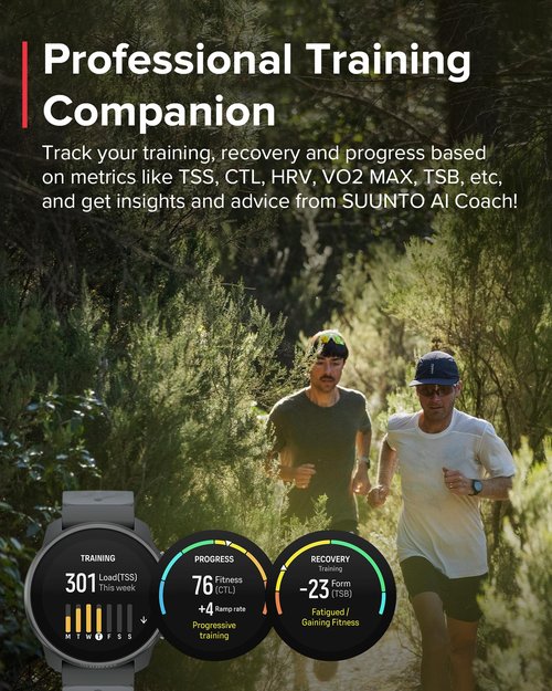SUUNTO Race S GPS Sports Watch, 1.32" AMOLED Touchscreen w/Crown Button, 13 Days Battery Life, Training & Sleep Health Tracking, Dual-GNSS, 32GB Global Offline Maps, Lightweight for Running, Graphite
