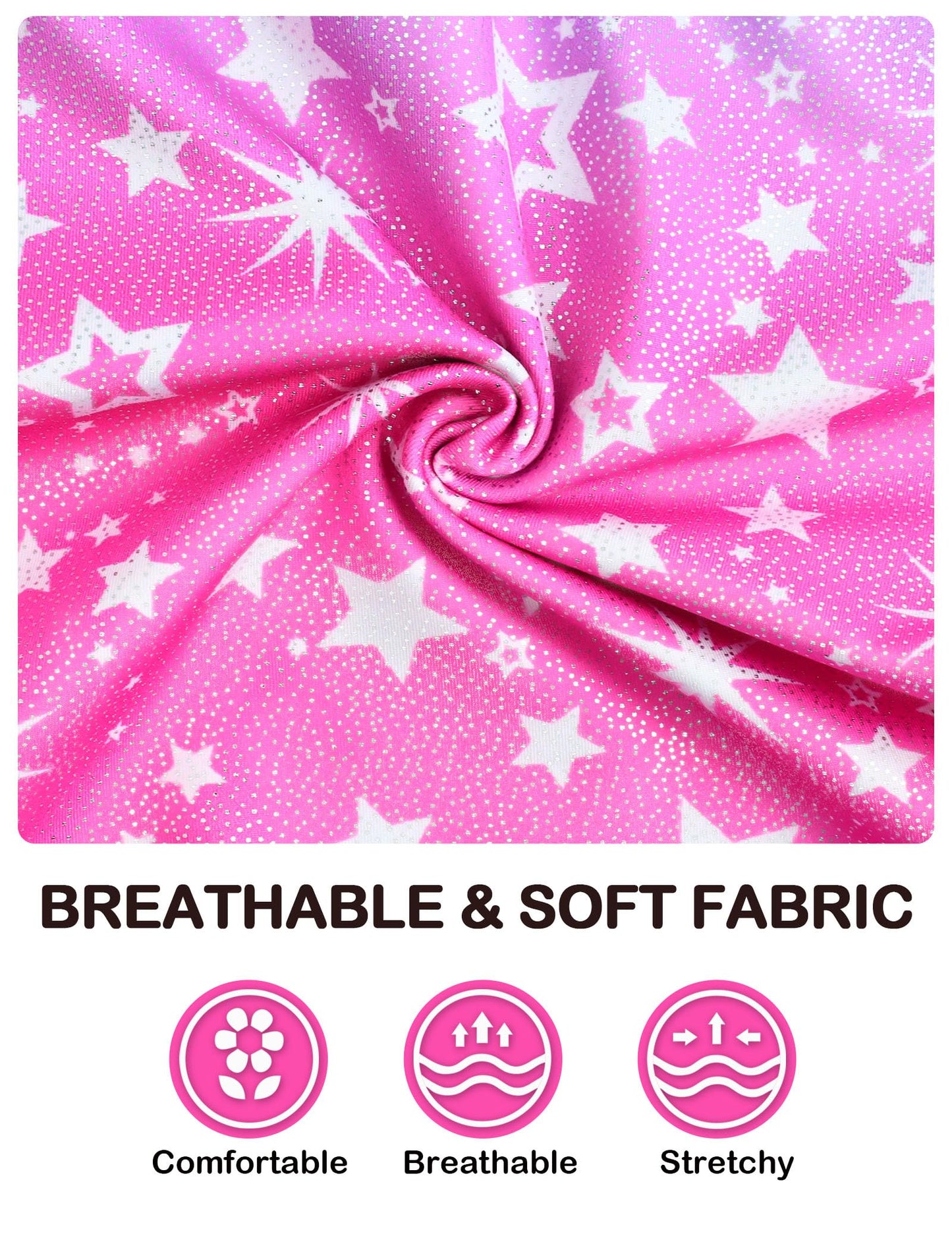 Domusgo Gymnastics Leotards for Girls 10-12 Years Old Pink Blue Galaxy Sparkly One Piece Tumbling Outfits