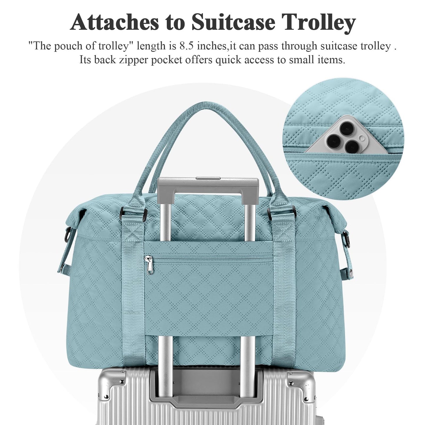 Travel Duffel Bag,Overnight Weekender Bags for Women with Wet Pocket