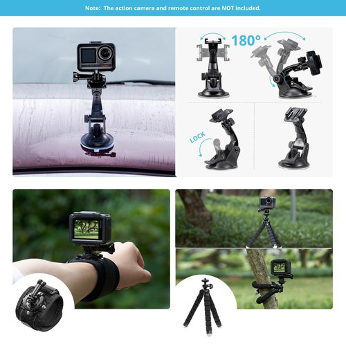 AKASO Outdoor Sports Action Camera Accessories Kit 14 in 1 for AKASO EK7000/ EK7000 Pro/Brave 4/ Brave 7 LE/ V50X/ V50 Pro/ V50 Elite/Go Pro Hero 9 in Swimming Any Other Outdoor Sports