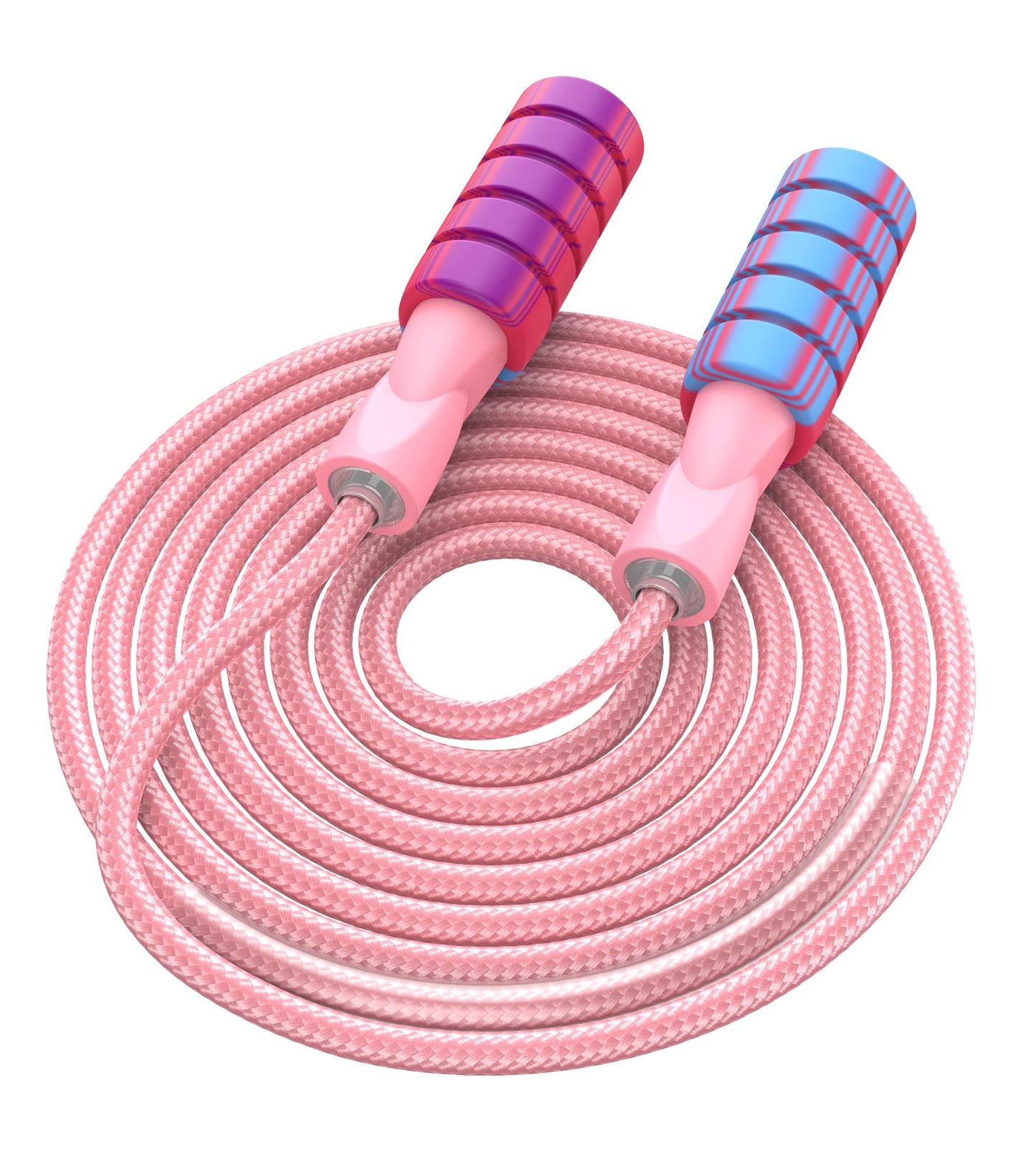 CRHOEIQ Jump Rope for Fitness, Weighted Jumprope for Women Workout, Adjustable Adult Exercise Skipping Rope for Men (Pinks)