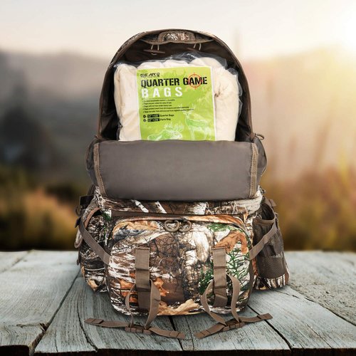 GearOZ Elk Game Bags Hunting Meat Bag 5-Pack Reusable Rolled Heavy Duty Quarter Bags, Durable Big Game Hop-pocket for Elk/Caribou/Deer/Moose, 48" x4, 28" x1