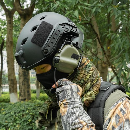 LOOGU Fast BJ Base Jump Tactical Helmet for Airsoft with 12-in-1 Headwear