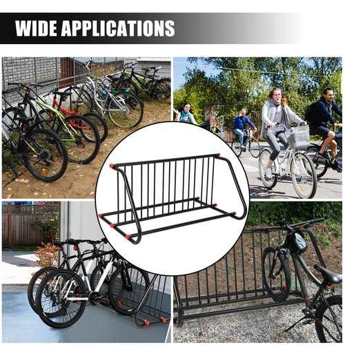 Commercial Bike Rack Outdoor,Metal Bicycle Parking Rack Stand,10 Holders Commercial Bike Rack Garage Floor for Retail Shopping Centers, Schools,Backyards,Bike Shops(Double Side)