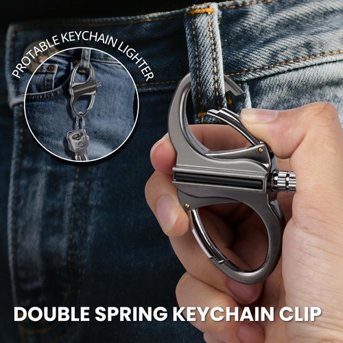 CHOICEDC Keychain Lighter, Permanent Match Infinity Lighter, Reusable Waterproof Forever Matches Lighters, Metal EDC Emergency Flint Fire Starter, Survival Kit Gifts for Men Women Outdoor Camping