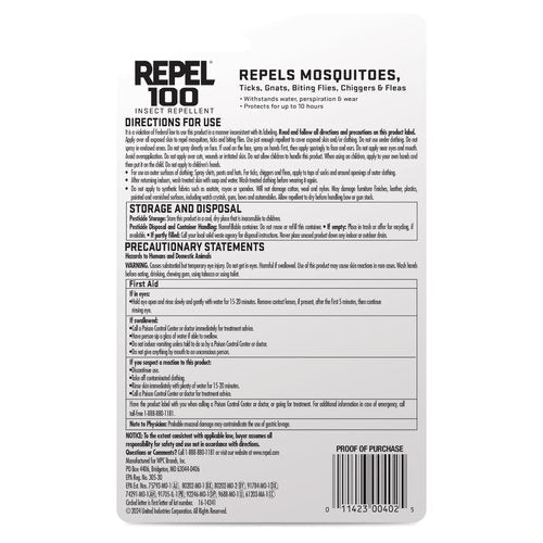 Repel 100 Insect Repellent, Repels Mosquitos, Ticks and Gnats, For Severe Conditions, Protects For Up To 10 Hours, 98% DEET (Pump Spray) 1 fl Ounce