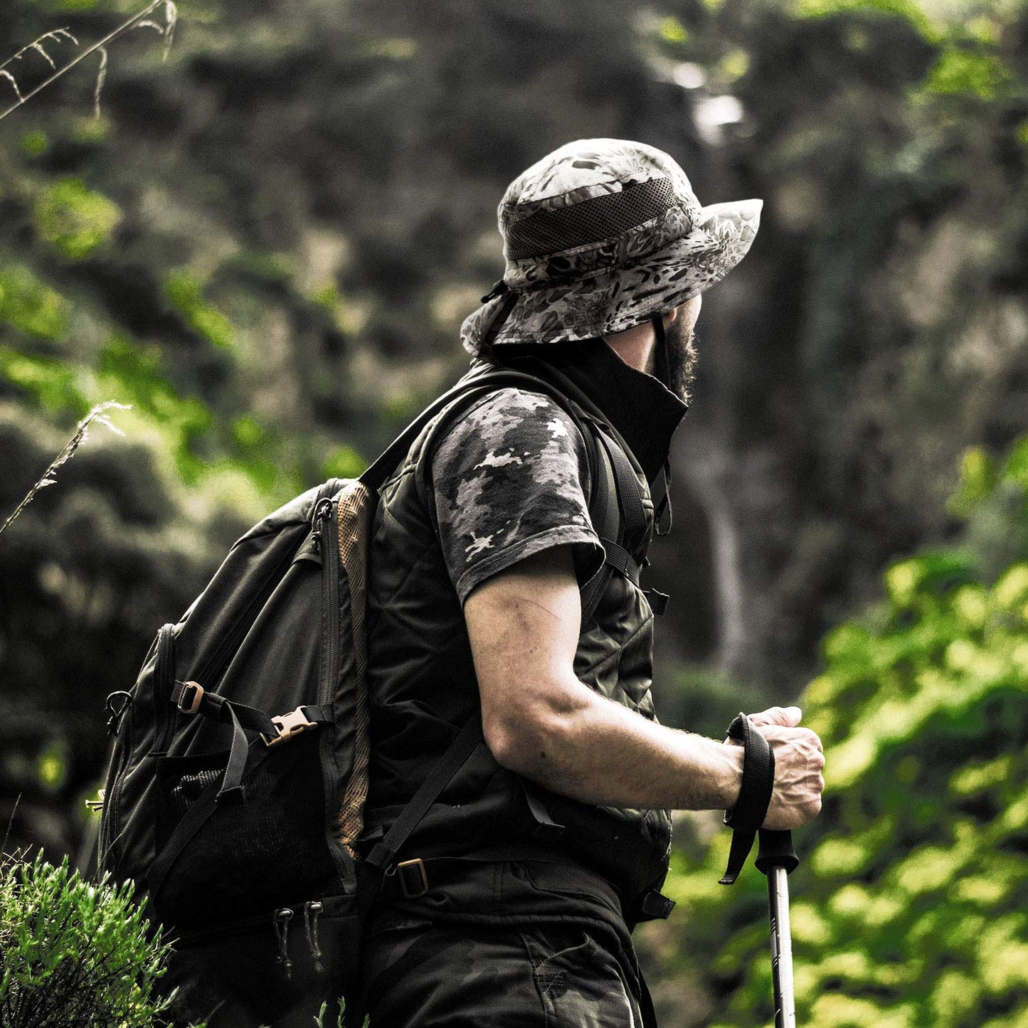 KastKing Sol Armis UPF 50 Boonie Hat - Sun Protection Beach & Hiking, Fishing, Paddling, Rowing, Kayaking - Silver Mist
