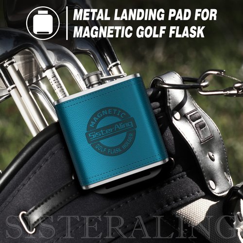 SisterAling Metal Landing Pads for Magnetic Golf Towel, Rangefinder, Flask, Speaker - Quick Access to Magnetic Equipment and Accessories - Gift for Golfers - US Patent