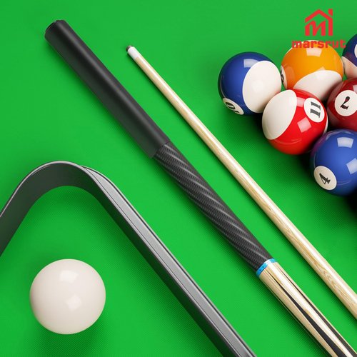 Marsrut Pool Cue Extension, Cue Sticks Accessories, Billiard Cue Extender Lengthening with Bump, Accessory Parts Supplies for Billards Pool Cue, Anti-Rust Aluminum Alloy (1pc, Black)