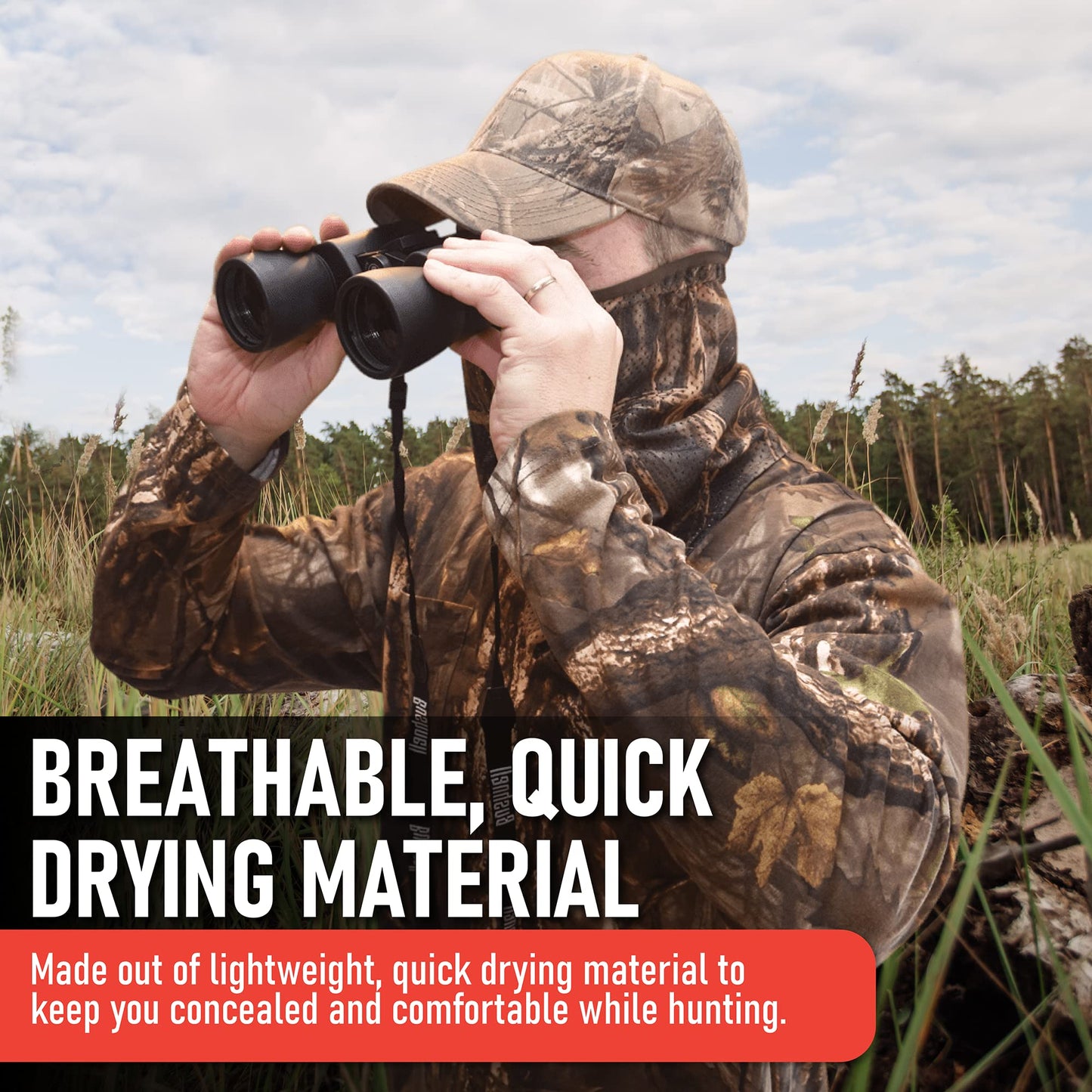 Camo Turkey Hunting Mask - Lightweight Camouflage Face Netting for Men