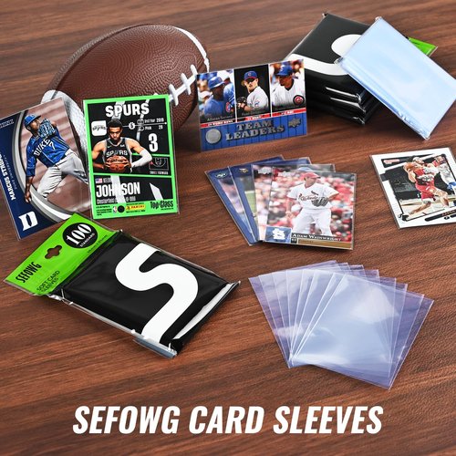 600 Counts Card Sleeves, Penny Sleeves for Trading Cards, Baseball Card Sleeve, Clear Trading Card Sleeve, Soft Plastic Card Protector Sleeve for Sports, Football, Game Cards, MTG