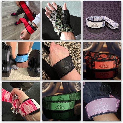 Bear Grips Lifting Straps Gym, Wrist Straps for Weightlifting, Gym Straps, Weightlifting Straps, Deadlift Straps, Weight Lifting Straps for Men, Weight Straps Lifting Women, 2 Lifting Strap Black