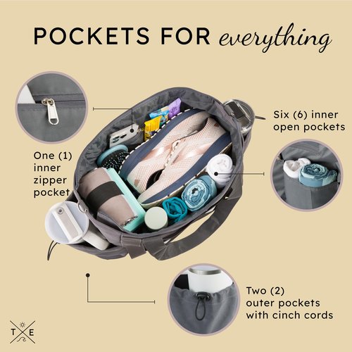 Premium Yoga Mat Bag with Convertible Backpack Straps, Multiple Pockets, and Secure Zipper Closure (1, Grey) Great for Pilates, the Gym, Travel