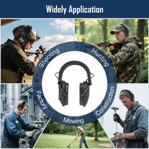 Upgraded Gel Ear Pads for Walker's Razor Earmuffs, Comfortable and Soft Replacement Gel Ear Cups with Sealed Bottom Shell