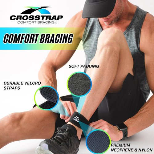 CROSSTRAP Achilles Tendon Support - Ankle Brace For Women And Men, Comfort & Bracing, Ankle Stabilizer Strap & Sprain Support, Achilles Tendonitis Relief, Kickback Straps, (Small)