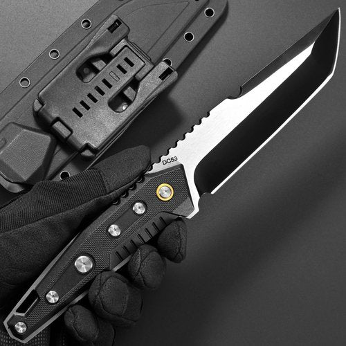 Gtkii GTK35 Fixed Blade Knife DC53 Steel Tanto Blade Full Tang Nylon Fiberglass Handle Compact EDC Fix Knifes for Outdoor Camping Adventure Survival