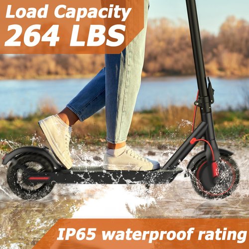 Qlaway 8.5" E Scooter for Adults 19 MPH 350W Motor 187.2WH Battery, Motorized Scooter Up to 15 Miles Range, Foldable, Bearing 265 LBS/APP Control