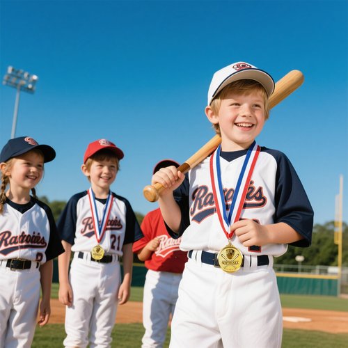 LZHZHZ 12 Pcs Softball Medal Awards (2 Inch) -with Red, White & Blue Neck Ribbons,Custom Softball Metal Awards with DIY Engraving