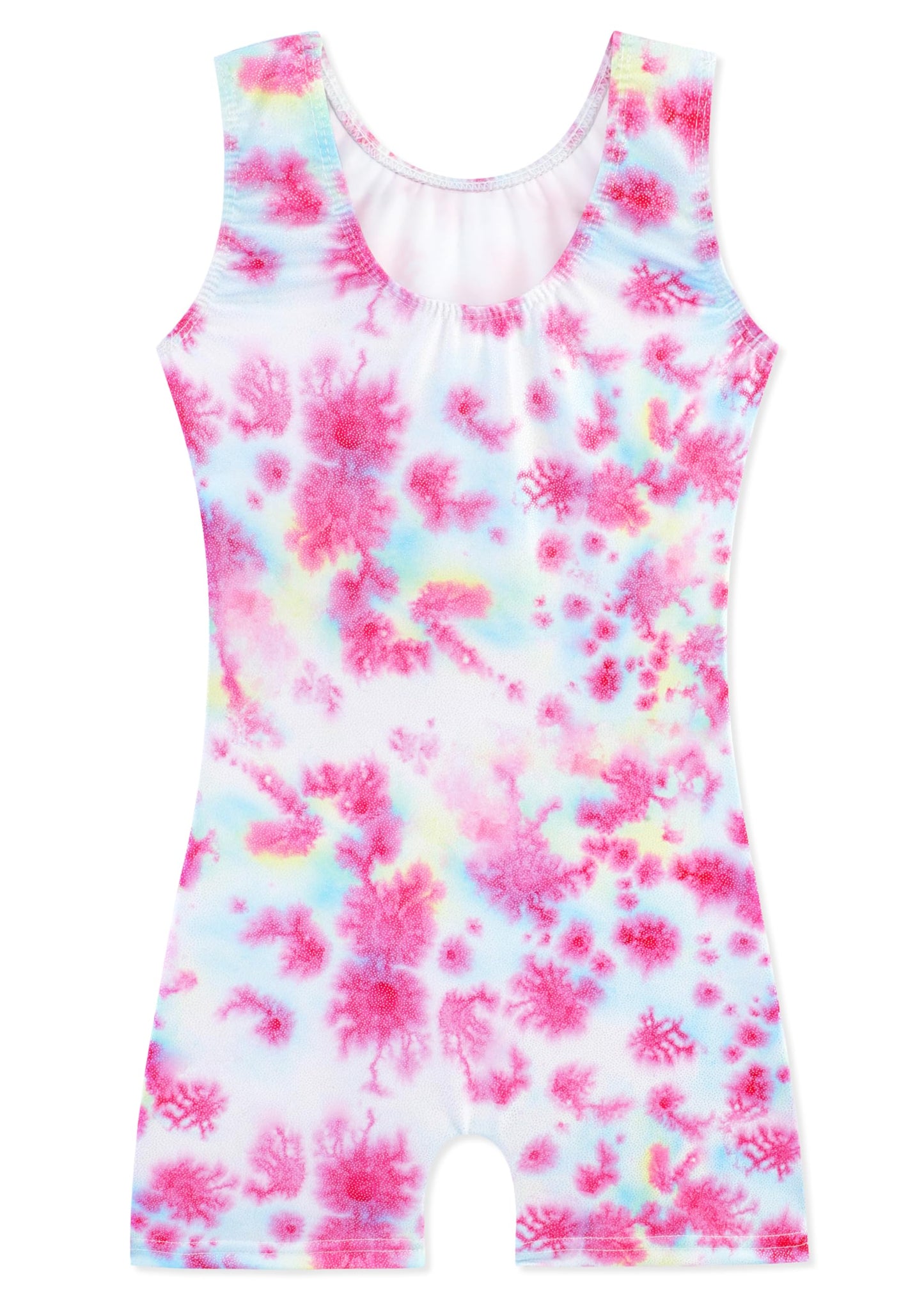 HOZIY Gymnastics Leotards for Girls 4t 5t Tumbling Outfits Tie Dye Flower Floral Biketard Pink White Blue Yellow Dance Clothing Toddlers Sparkly