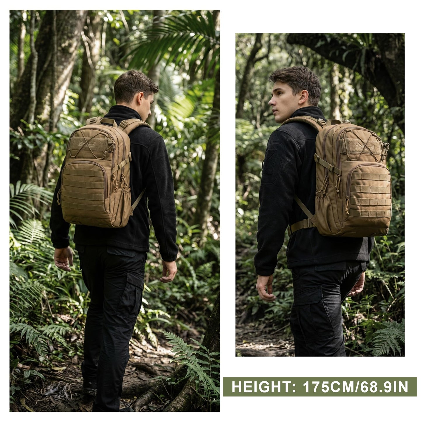 Mardingtop Military Tactical Backpack for Men 28L Molle Rucksack Army Backpack EDC Daypack for Hiking,Travel,Camping, Hunting