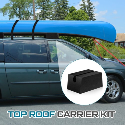 Innconee Universal Car Top Canoe Carrier Kit 6.7 Inch Kayak Foam Blocks for Roof Rack Soft Standard Replacement Car Top Roof Racks Pads with Tie-Downs