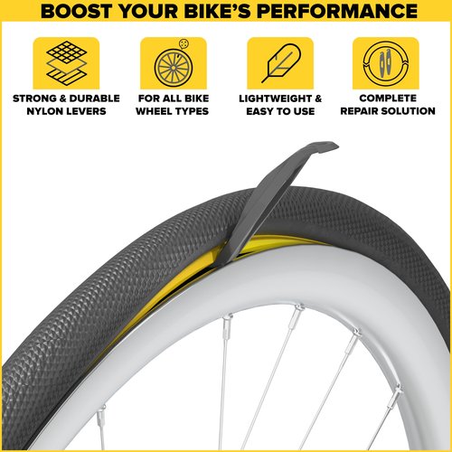 Ultraverse Bike Inner Tube for 700x28-32c, 28 inch Bicycle Wheel Sizes with 48mm Presta Valve - Butyl Rubber Tubes for Road and Gravel Bikes - 2 Pack with 2 tire levers Included