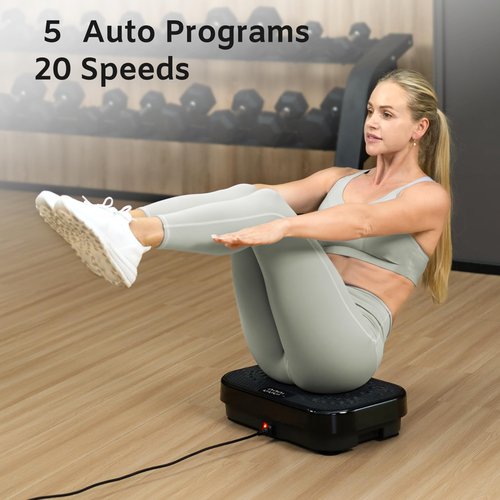 TheNeat Vibration Plate Exercise Machine, Whole Body Workout Vibration Fitness Platform, 330 Lbs Capacity, Low Noise Vibrating Plate Machine for Home & Office, NeatShake