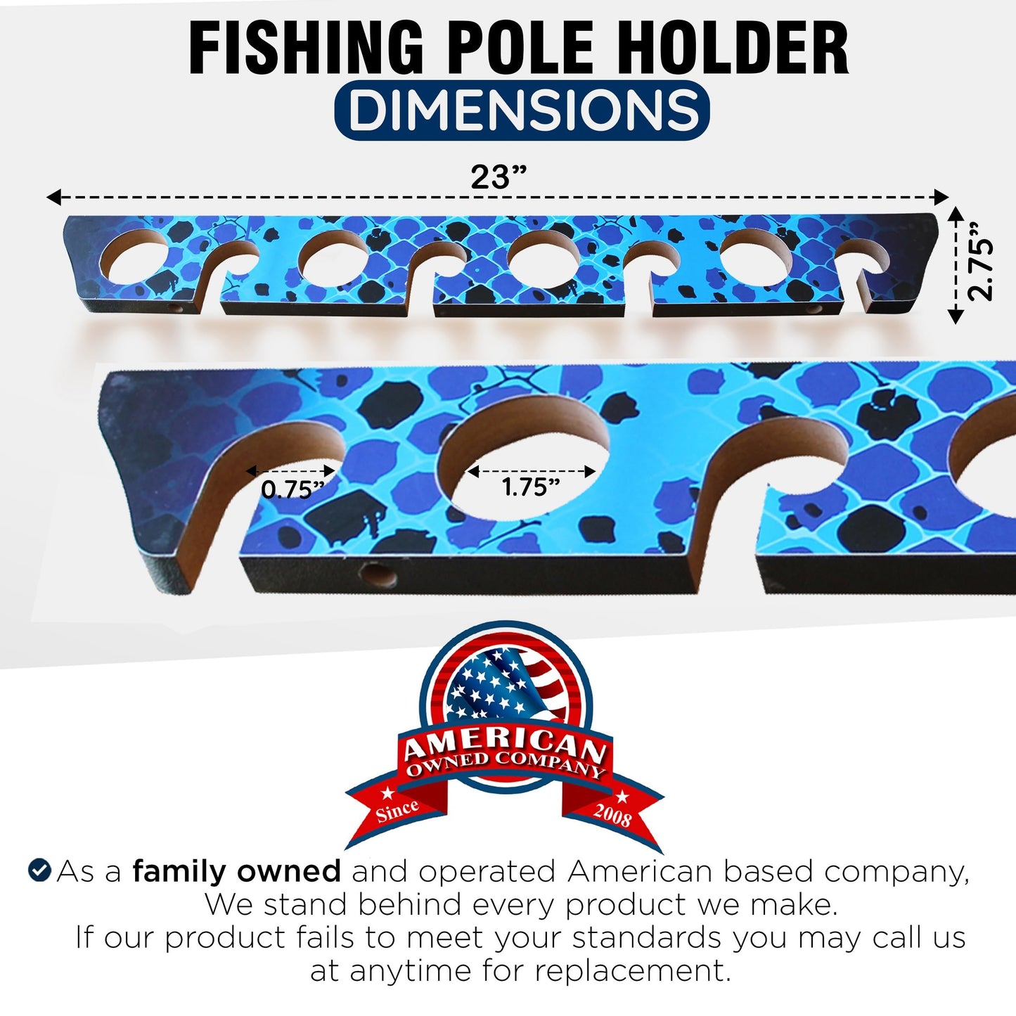 Rush Creek Creations Ceiling Fishing Rod Holder for 8 Rods, Fishing Pole Holder for Garage Organization and Wall Storage, for Fishing Reels, Fishing Gear, and Fishing Accessories Horizontal Rack