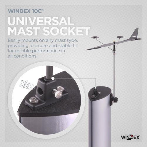 Windex 10C - Wind Direction Indicator for Sailing, Sailboat Wind Indicator, Boat Accessories, 10-20 Feet Sized Boats