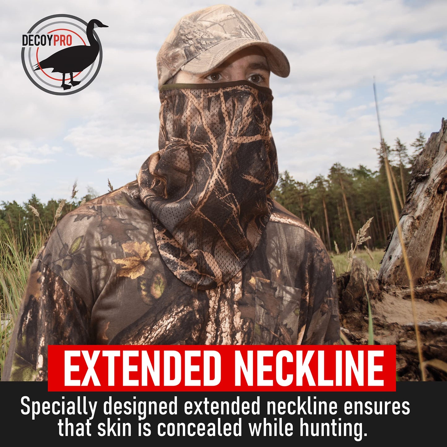 Camo Turkey Hunting Mask - Lightweight Camouflage Face Netting for Men