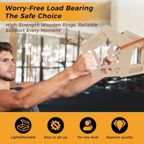 FRUITEAM Hangboard Holds in Wood for Rock Climbing,Portable Hangboard Rock Climbing,Finger Strengthener for Pull-up Grip Arm Training Indoor and Outdoor