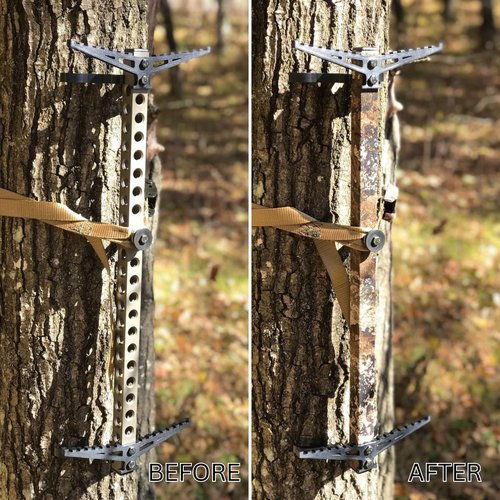 Stealth Strips Strata Camo Silencing Tape | Self Adhesive Silencing Fabric | Great for Quieting All of Your Metal Hunting Gear and Accessories | (4” X 72” Roll) (Strata Camo, 4" Wide)